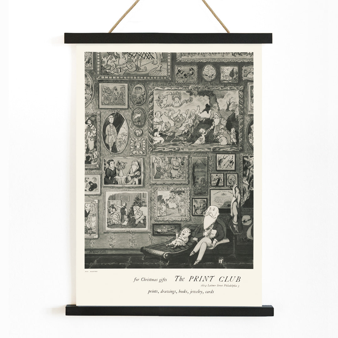 , with wooden magnetic frame on white background