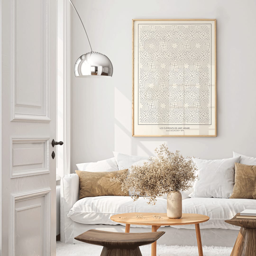 , framed and displayed in home decor