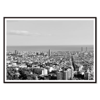 , with black aluminium frame on white background