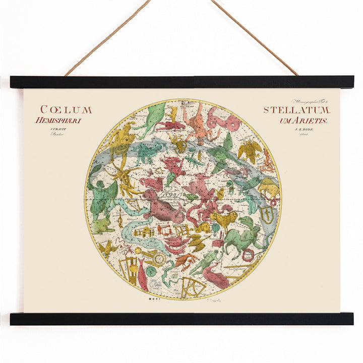 , with wooden magnetic frame on white background