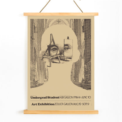 , with wooden magnetic frame on white background