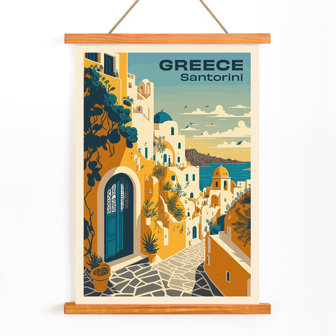 , with wooden magnetic frame on white background