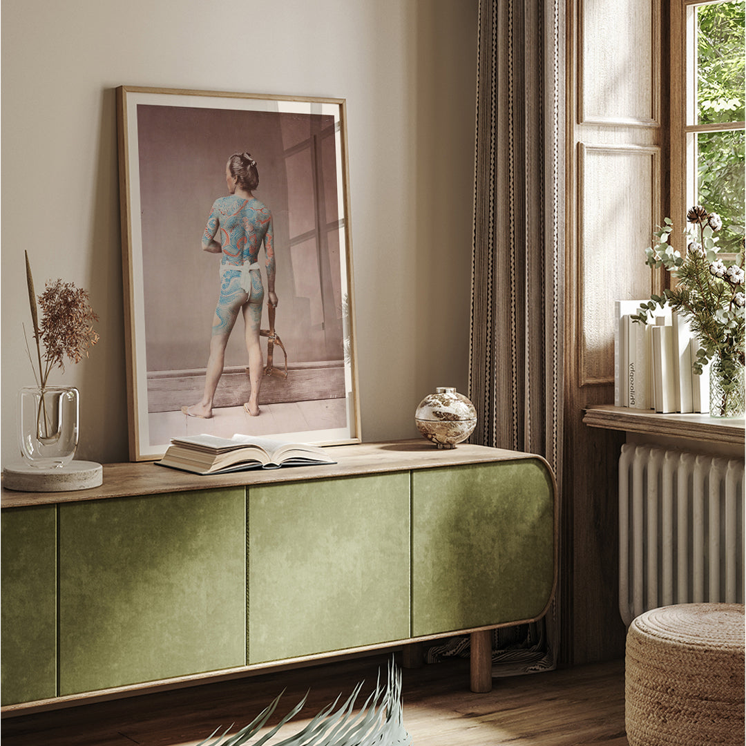 , framed and displayed in home decor