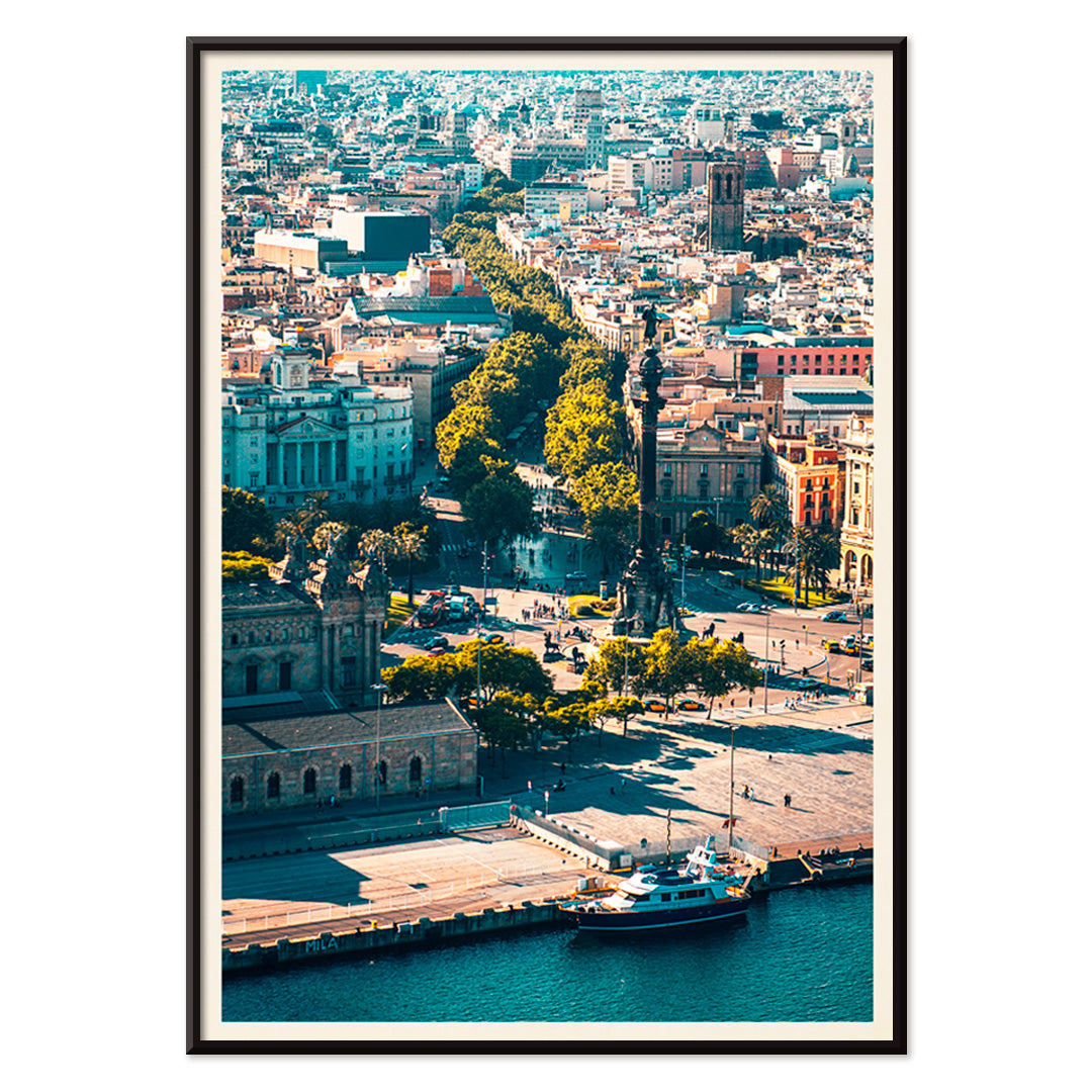 , with black aluminium frame on white background