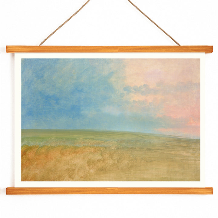 , with wooden magnetic frame on white background