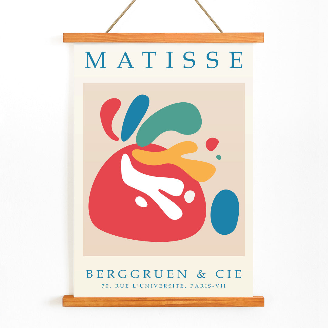 , with wooden magnetic frame on white background