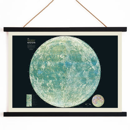 , with wooden magnetic frame on white background