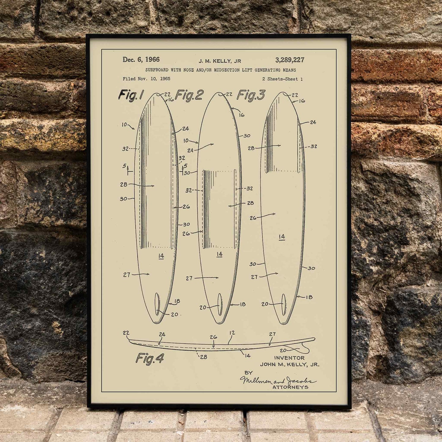 , framed and displayed in home decor